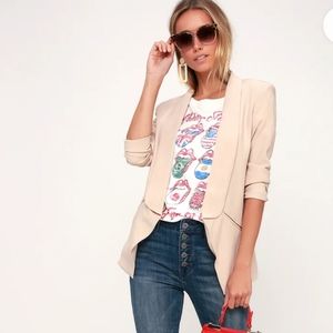Miss Punctuality Taupe Lightweight Blazer
